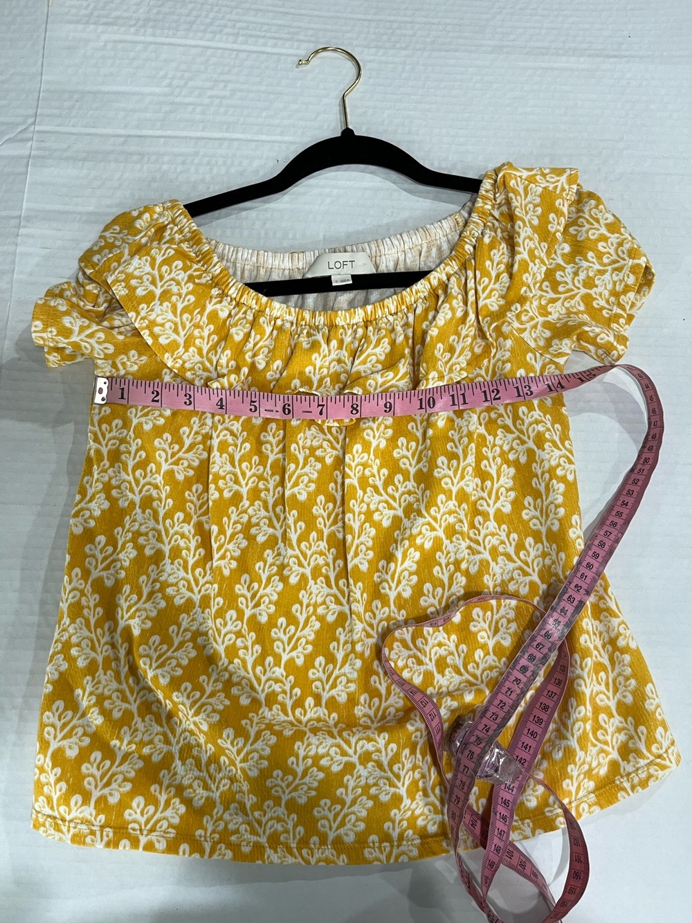 LOFT FLORAL OFF THE SHOULDER TOP - Picture 2 of 14